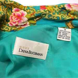 Dana Buchman Luxury Floral Midi Dress 100% Silk